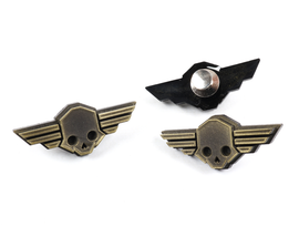 Skull Logo Brass Pin - Helldivers 2