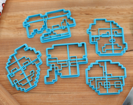 Katana Zero Cookie Cutters - Comedy, Fifteen, The Psychiatrist, Tragedy, Zero