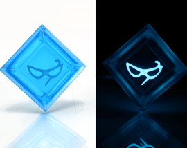 Clear Blue Mage FFXIV Glow in the Dark Soul Crystal/Blu Job Stone Final Fantasy XIV FF14 - LootCaveCo