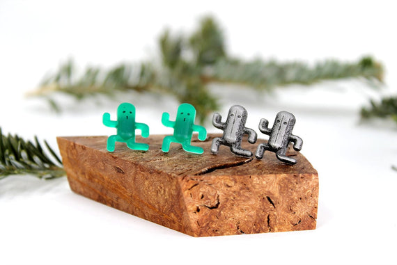 Final Fantasy XV Cactuar Earrings -Stainless Steel Stud- FFXV Final Fantasy 15