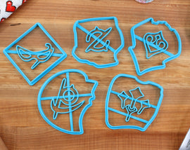 FFXIV Endwalker Soul Stone Cookie Cutters (Set 4 of 4) - Reaper, Sage, Blue Mage, Dancer, Gunbreaker - FF14 Soul Crystal Cookie Cutter