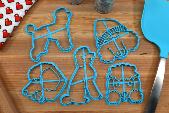 Standard Poodle Cookie Cutters - Poodle Stack, Poodle Outline, Poodle Hat  - Gift for Poodle Owner