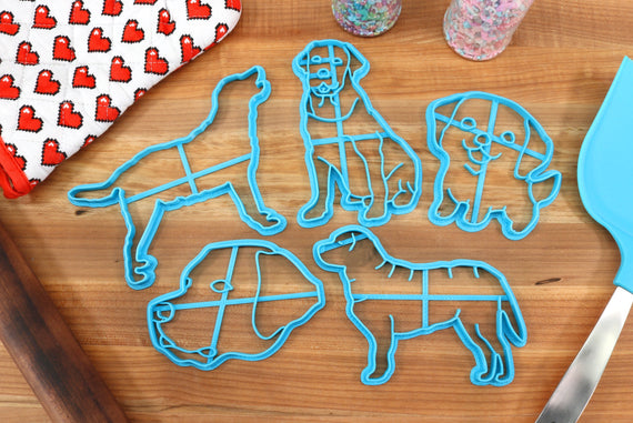 Labrador Retriever Cookie Cutters - Chocolate Lab, Yellow Lab, Black Lab, Labrador Retriever Stack -  Lab Gift