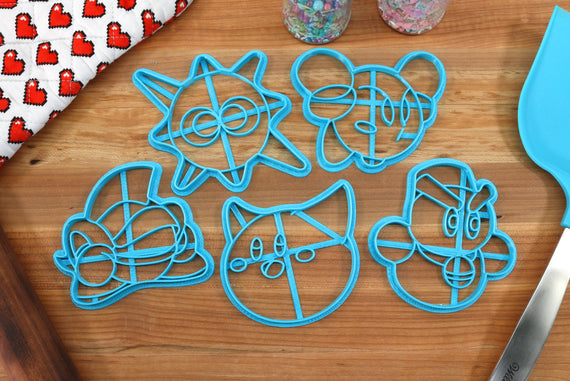Kirby Enemies Cookie Cutters- Bronto Burt, Chilly, Gordo, Scarfy, Sir kibble - Kirby Gift Idea