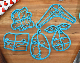 Legend of Zelda Cookie Cutters Windwaker Items - Picto Box, Hyoi Pear, Delivery Bag, Windwaker Boomerang, Bait Bag