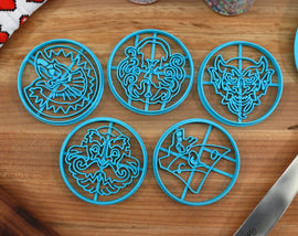 Bio Vigor Cookie Cutters Set 2 - Plasmid Powers - Devil's Kiss, Ironsides, Old man Winter, Return to sender