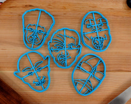 Classic Monster Cookie Cutters Set 2 - Invisible Man, Kong, Wolfman, Jekyl and Hyde, Nosferatu - Movie Monster Gift