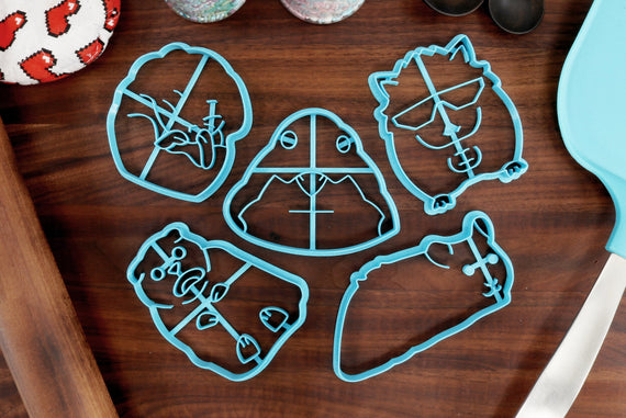 Hamster Cookie Cutters - Hamster Outline, Sleeping Hamster, Hamster Face - Hamster Owner