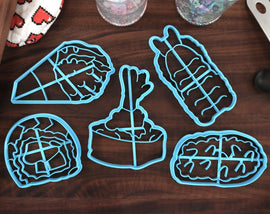 Sushi Cookie Cutters - Inari, Rainbow Roll, Shrimp Nigiri, Temaki, Tempura Roll - Japanese Food Cookie Cutters