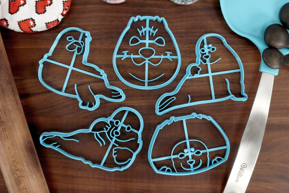 Harp Seal Cookie Cutters - Harp Seal Pup, Spinning Seal, Harp Seal Outline, Harp Seal Face - Gift for Fennec Fox Fan