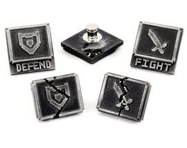 Deltarune Battle Action Pin - RPG Battle Menu Pins - Deltarune Pin - Spamton Pin- Undertale Gift SPN1