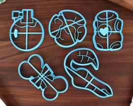 Plant Minions Items & Objects - Cookie Cutters - Bomb Rock, PikPik Carrot, Scrummy Bone, Tuff Tuff, Ultra-Spicy Spray - Treasure Cutters