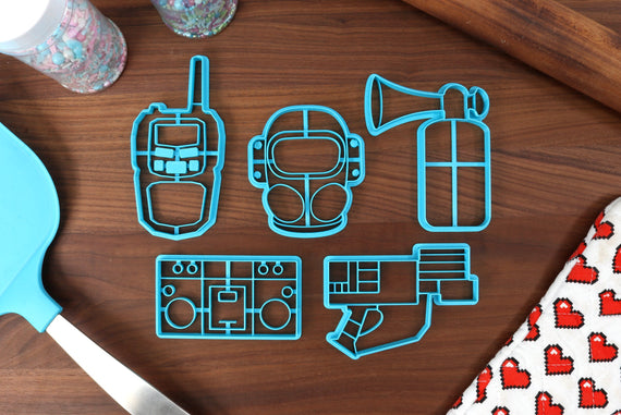 Lethal Company Cookie Cutters - Company Boombox, Company Horn, Company Mask, Walkie-Talkie, Zap Gun - Employee Quotas Lethal Cookies