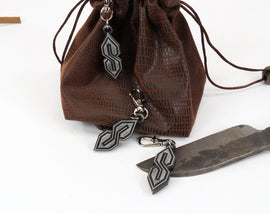 Cool S Keychain - Line S Shape - School Doodling Keychain - Rigid Infinity - Rigid S - 3 Lines Drawing - 6 Lines Drawing | KY1