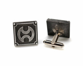 Warrior FFXIV Job Cufflinks - WAR Metal Resin, Final Fantasy 14 FF14 Soul Crystal - LootCaveCo