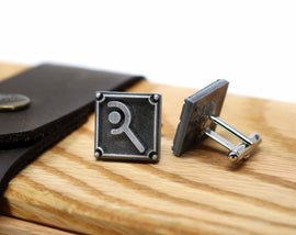 White Mage FFXIV Job Cufflinks - WHM Metal Resin, Final Fantasy 14 FF14 Soul Crystal - LootCaveCo